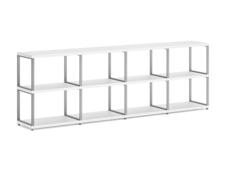 MAXX M-4x2 Regalsystem | 231x76x33 cm | weiß/stone (grau)