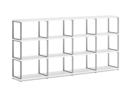 MAXX M-4x3 Shelving Unit | 231x112x33 cm | white/stone (grey)