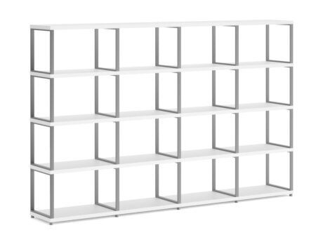 MAXX M-4x4 Shelving Unit | 231x147x33 cm | white/stone (grey)