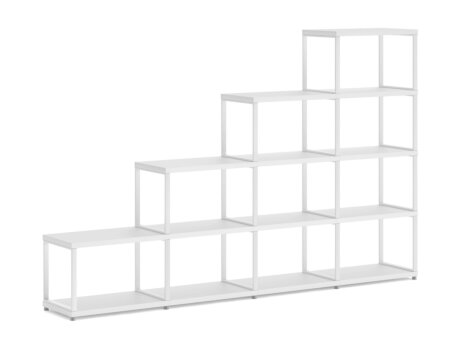 MAXX M-4x4 Stepped Shelf | 231x147x33 cm | white