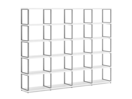 MAXX M-4x5 Shelving Unit | 231x183x33 cm | white/stone (grey)