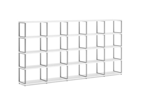 MAXX M-5x4 Shelving Unit | 288x147x33 cm | white/stone (grey)