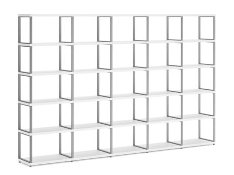 MAXX M-5x5 Shelving Unit | 288x183x33 cm | white/stone (grey)