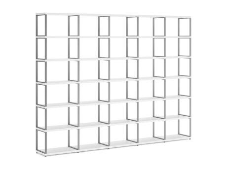 MAXX M-5x6 Shelving Unit | 288x218x33 cm | white/stone (grey)