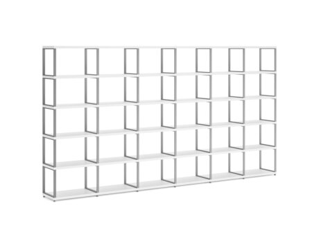 MAXX M-6x5 Shelving Unit | 345x183x33 cm | white/stone (grey)