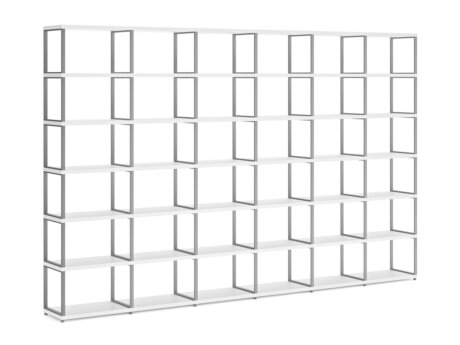 MAXX M-6x6 Shelving Unit | 345x218x33 cm | white/stone (grey)