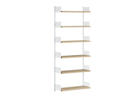 ON-WALL B-101 Shelving System | 81x200x32 cm | oak/white