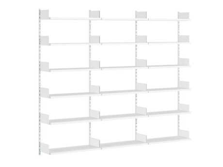 ON-WALL B-301 Shelving System | 241x200x32 cm | white