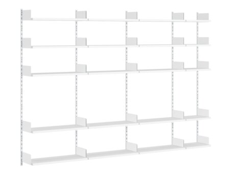 ON-WALL B-350 Shelving System | 287x200x32 cm | white