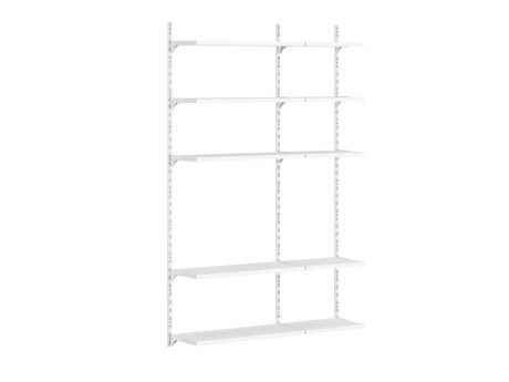 ON-WALL L-150 Shelving System | 127x200x32 cm | Decor white