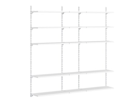 ON-WALL L-250 Shelving System | 207x200x32 cm | white