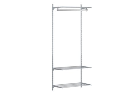 P-SLOT D-100 Wandregalsystem | 85x200x42 cm | grau