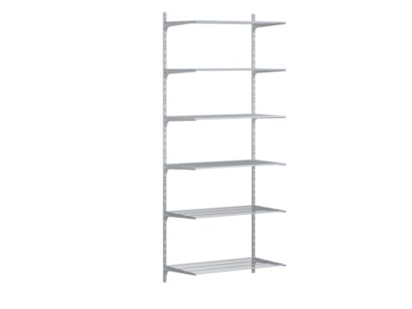 P-SLOT D-101 Wandregalsystem | 83x200x42 cm | grau