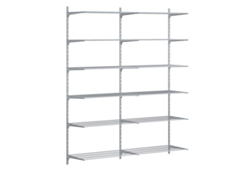 P-SLOT D-201 Wandregalsystem | 163x200x42 cm | grau