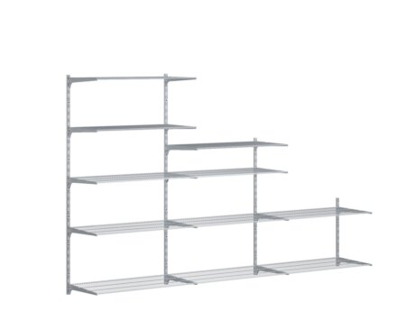 P-SLOT D-304 Regal Dachschräge | 243x150x42 cm | grau