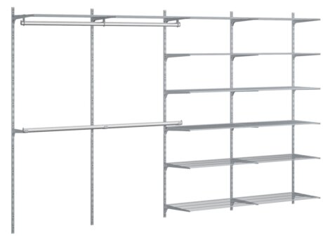 P-SLOT D-403 Wandregalsystem | 323x200x42 cm | grau