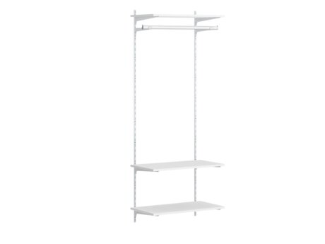 P-SLOT H1-100 Wandregalsystem | 85x200x42 cm | weiß