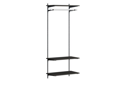 P-SLOT H1-100 Slot Shelving | Decor black