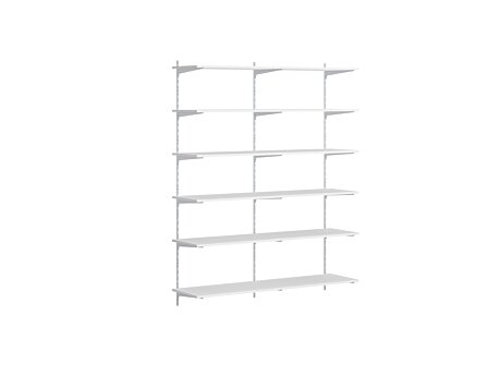 P-SLOT H1-201 Wandregalsystem | 160x200x42 cm (LxHxT) | weiß