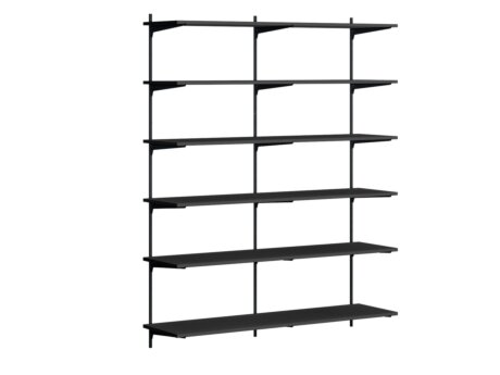 P-SLOT H1-201 Wandregalsystem | 160x200x42 cm | schwarz