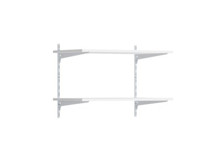 P-SLOT H1-25 Wandregalsystem | 80x50x42 cm | weiß