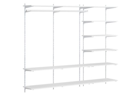 P-SLOT H1-302 Wandregalsystem | 240x200x42 cm | weiß