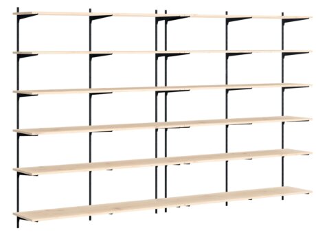 P-SLOT H1-401 Wandrailsysteem | 320x200x42 cm | vurenhout/zwart