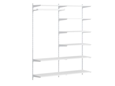 P-SLOT HW-202 Wandregalsystem | 163x200x42 cm | weiß