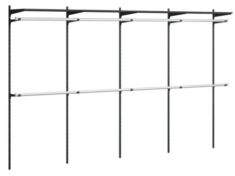 P-SLOT HW-403 Wandregalsystem | 329x200x42 cm | schwarz