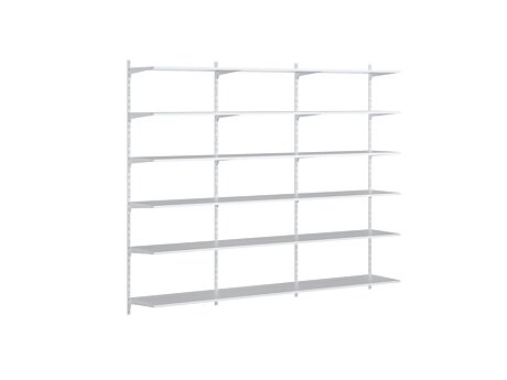 P-SLOT S-301 Wandregalsystem | 243x200x42 cm (LxHxT) | weiß