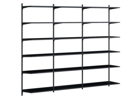P-SLOT S-301 Wandregalsystem | 243x200x42 cm | schwarz