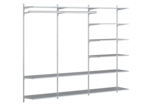 P-SLOT S-302 Wandregalsystem | 243x200x42 cm | grau