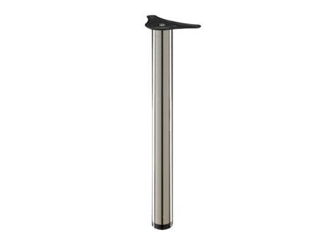 PASO Round Table Leg | 6x71 cm | stainless steel look