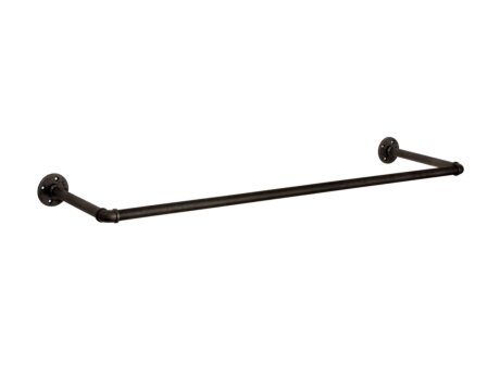 PIPE W-01 Wall Coat Rack | 127x7x34 cm | black