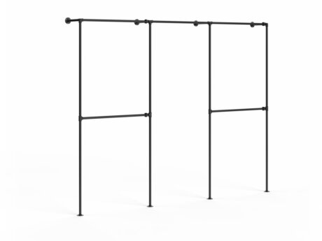 PIPE W-302 Clothes rail system | 268x210x31 cm | black