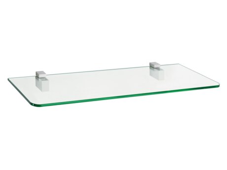 ROUND+CUADRO Glasregal | 60x20 cm | klar/silber