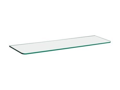 ROUND Glass Shelf Board | 800x200x8 mm | clear