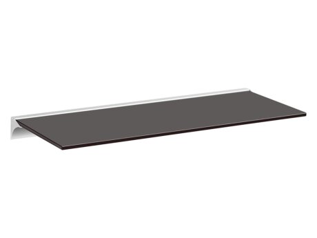 SQUARE+RAIL Glasboard | 80x20 cm | schwarz/silber