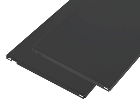 Metal Shelf Boards - 2 pcs | 80x40 cm | black