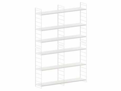 STEP L-2x5 Hanging Shelf | 124x180x27 cm | white