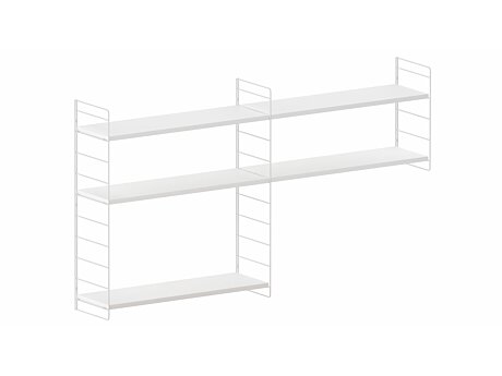 STEP XL-2x2 Stufenregal | 164x90x27 cm (LxHxT) | weiß