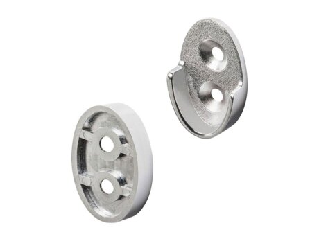 Wall Wardrobe Rail Brackets - 2 pcs | 2,5x4,1 cm | chrome