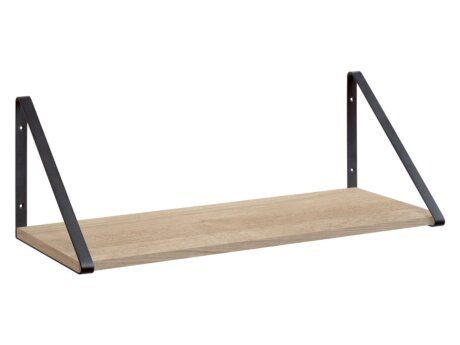 VINTAGE+BERMUDA Hanging Shelf | 80x25 cm | oak wood veneer/black