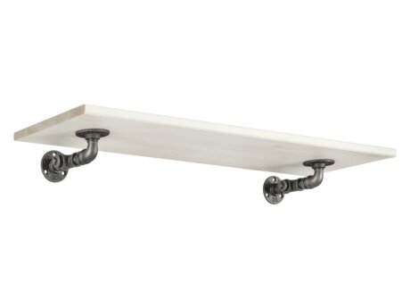 VINTAGE+CAST Wall Shelf | 80x25 cm | white pine/grey