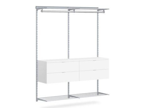 WALK-IN D-206 Schranksystem | 165x200x45 cm | grau