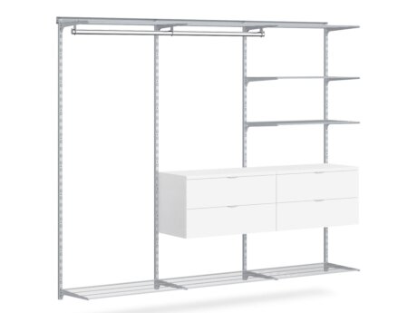 WALK-IN D-305 Schranksystem | 250x200x45 cm | grau