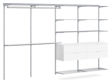 WALK-IN D-407 Wardrobe System | 330x200x45 cm | grey