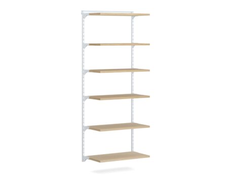 WALK-IN L-101 Regalsystem | 85x200x43 cm | eiche/weiß