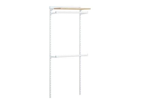 WALK-IN L-103 Wall Mounted Coat Rack | 85x200x43 cm | oak/white