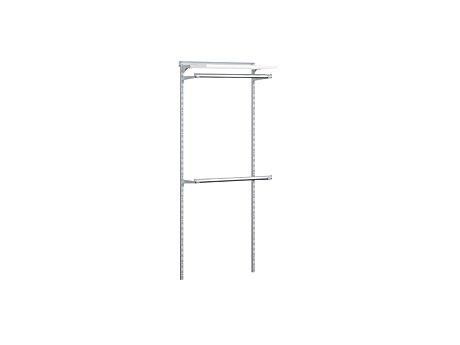 WALK-IN L-103 Regalsystem | 85x200x43 cm (LxHxT) | weiß/grau